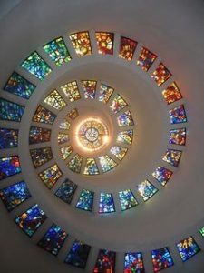 Spiral decoration of glass