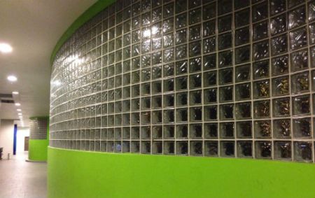 Quadra Glass Block in Library Facade