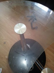 Fixture with UV Glue