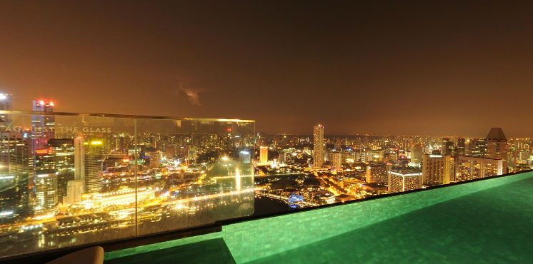 Glass fencing for Skypark pool at MBS