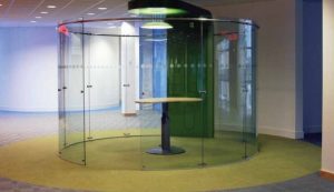 Glass enclosure for meetings
