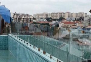 Glass fence installation