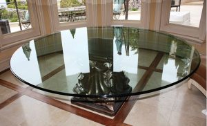 circular center table at entrance