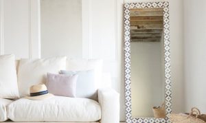 Framed full height standing mirror