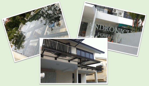 Exterior Glass Fixtures for landed houses