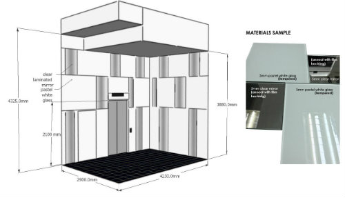 Design for Glass Paneling Lift Lobby
