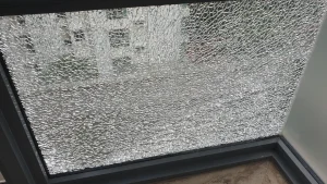 Tempered glass shattered in Condo bedroom