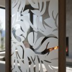 Sandblasted Glass Installed at a Site